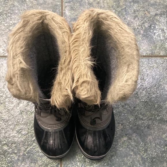 SOREL JOAN OF ARC youth size 3 (eu 34) grey almost new waterproof winter boots - Picture 4 of 7